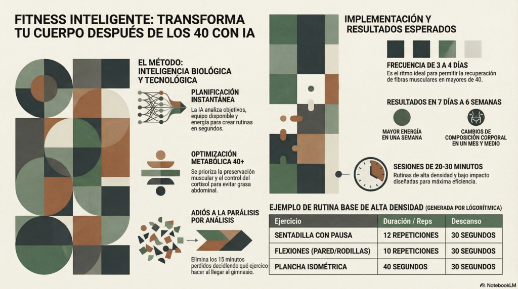 ¿No sabes qué rutina hacer hoy? Descubre cómo la IA crea tu plan diario en segundos para mayores de 40